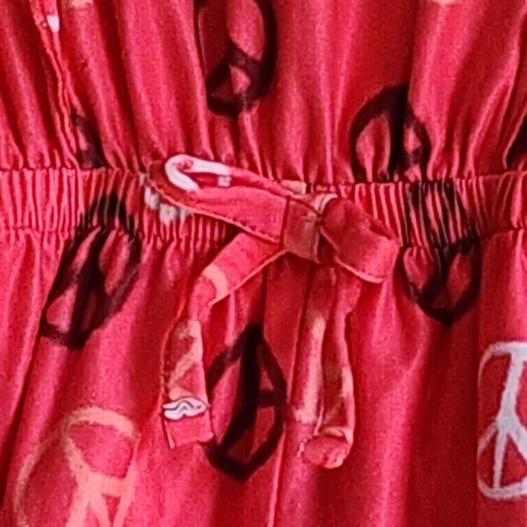 FALLS CREEK ROMPER - PINK RUFFLES PEACE SIGNS Size 18Months - Picture 2 of 4